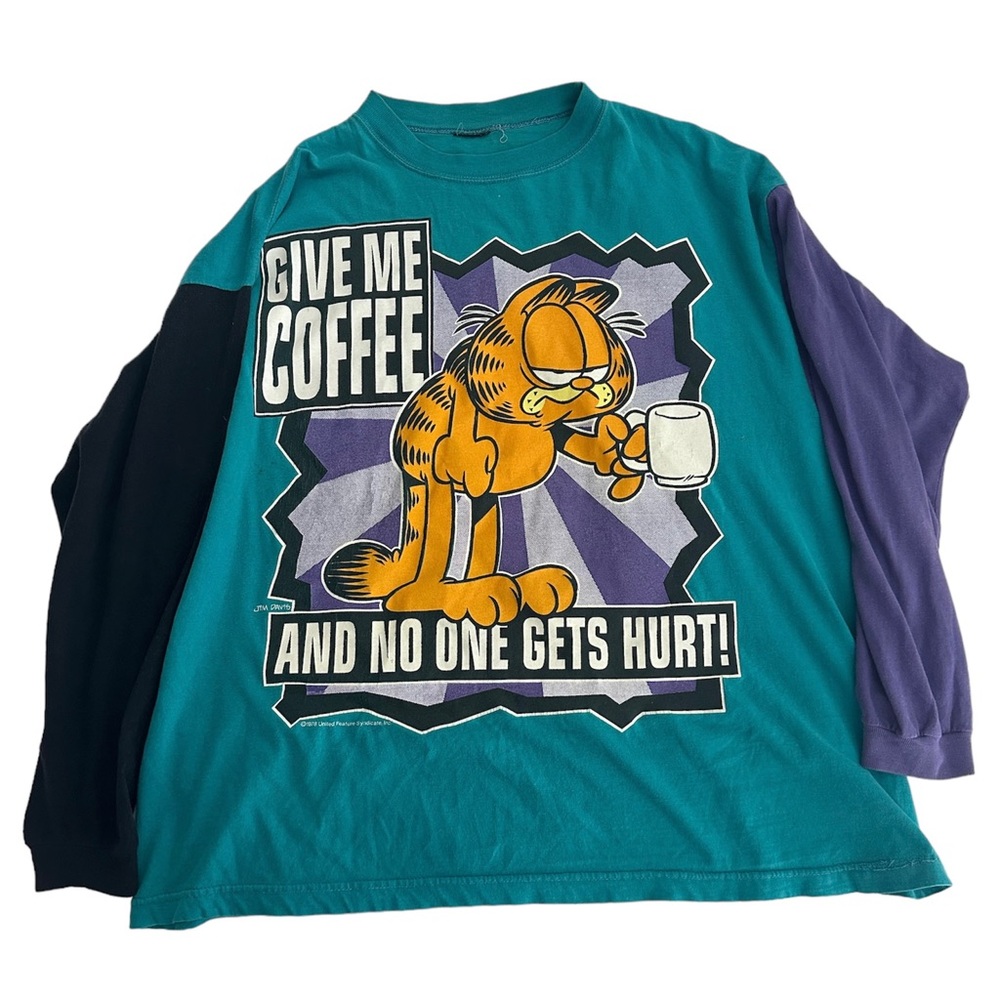 Vintage 90s Garfield Give Me Coffee Single stitch